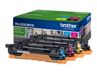 Brother TN243CMYK Value Pack - 4 pakker - sort, gul, cyan, magenta - original - tonerpatron - for Brother DCP-L3510CDW, HL-L3270CDW, HL-L3290CDW, MFC-L3710CW, MFC-L3730CDN, MFC-L3750CDW, HL-L3210CW
