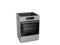 Gorenje EIT6355XPD, Frittstående komfyr, Rustfritt stål, Rotasjon, Berøring, Rustfritt stål, Rustfritt stål, Toppen foran