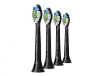 Philips Sonicare W HX6064 Optimal White - Utskiftningsbørstehode - for tannbørste - svart (en pakke 4) - for Sonicare 2 Series Sonicare DiamondClean Smart HX9902 Sonicare ProtectiveClean 4100 6100