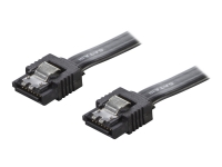 DELTACO SATA-1002-K - SATA-kabel - Serial ATA 150/300/600 - SATA (hunn) til SATA (hunn) - 70 cm - formstøpt - svart