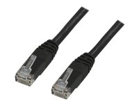 DELTACO - Koblingskabel - RJ-45 (hann) til RJ-45 (hann) - 25 m - UTP - CAT 6 - flertrådet - svart