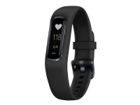 Garmin vivosmart 4 - Midnattsvart - aktivitetssporer med bånd - silikon - svart - båndbredde: S/M - monokrom - Bluetooth, ANT+ - 20.4 g