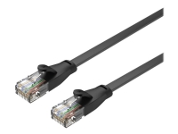 Unitek - Nettverkskabel - RJ-45 (hann) til RJ-45 (hann) - 3 m - UTP - CAT 6 - formstøpt, uten hindringer, flat - svart