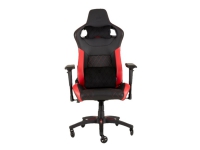 CORSAIR T1 RACE 2018 - Stol - liggestol - armlener - T-formet - nylon, polyuretanskum, polyuretanlær, metallramme, 3D PVC-lær - svart, rød