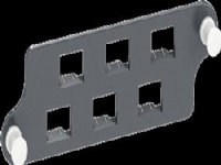 Actassi 19'' Rack patchpanel fiber QuickFix tilbehør montageplade for 6 x LC duplex