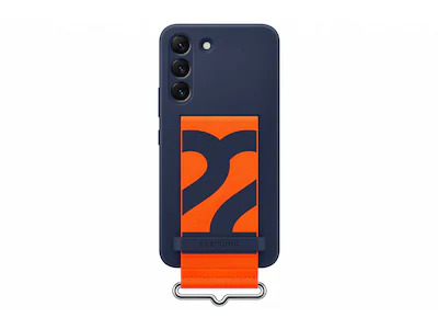Galaxy S22 Silicone Deksel med stropp (blå)