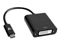 V7 - Ekstern videoadapter - USB-C - DVI - svart