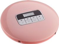 Grundig GCDP 8000, 12 timer, MP3,WMA, 20 - 20000 Hz, Portable CD player, Rosa, 40 s