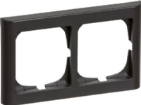LAURITZ KNUDSEN FUGA® ramme Softline 63 2x1 modul, vandret koksgrå.