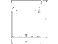 HAGER Kabelkanal LF 60060 PG komplet Højde 60 mm, bredde 60 mm, Længde 2000 mm Perlegrå ral 7035 plast - (2 meter)