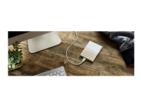 WD My Passport Ultra WDBTLG0020BGD - Harddisk - kryptert - 2 TB - ekstern (bærbar) - USB 3.0 - 256-bit AES - hvitt gull