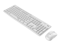 Logitech MK295 Silent - Tastatur- og mussett - trådløs - 2.4 GHz - US International - gulaktig hvit