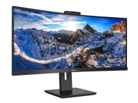 Philips P-line 346P1CRH - LED-skjerm - kurvet - 34 - 3440 x 1440 WQHD @ 100 Hz - VA - 500 cd/m² - 3000:1 - DisplayHDR 400 - 4 ms - HDMI, DisplayPort, USB-C - høyttalere - svart tekstur