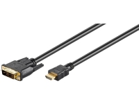 Goobay 61580, 2 m, DVI-D, HDMI Type A (Standard), Hankjønn, Hankjønn, Gull