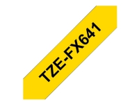 Brother TZe-FX641 - Svart på gult - Rull (1,8 cm x 8 m) 1 cassette(s) fleksibelt bånd - for Brother PT-D600 P-Touch PT-3600, D400, D450, D600, D800, E550, H101, P750, P900, P950