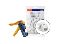 Leviton 61110-JW6, Flat, Hvit, RJ-45, Hunkjønn, Gull, 26/22