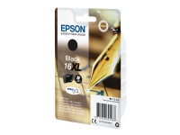 Epson 16XL - 12.9 ml - XL - svart - original - blister - blekkpatron - for WorkForce WF-2010, 2510, 2520, 2530, 2540, 2630, 2650, 2660, 2750, 2760