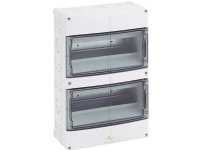 Gruppetavle AKE 24, 2x12 moduler HxBxD: 370x250x122 mm IP 55 polystyrol, lysegrå RAL 7035