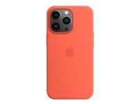 Apple - Baksidedeksel for mobiltelefon - med MagSafe - MagSafe-samsvar - silikon - nektarin - for iPhone 13 Pro