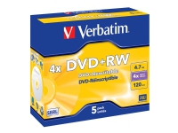 Verbatim DataLifePlus - 5 x DVD+RW - 4.7 GB 4x - CD-eske
