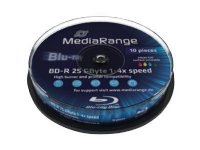 MediaRange Inkjet Fullsurface-Printable - 10 x BD-R - 25 GB 4x - blekkstråleskrivbar overflate - spindel