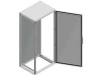 SCHNEIDER ELECTRIC Gulvskab metal SF, 2000 x 1000 x 800 mm HxBxD RAL7035 uden montageplade, IP55, 1 låge, åben bund, sideplader bestilles separat