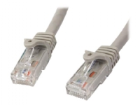 StarTech.com 2m CAT6 Ethernet Cable, 10 Gigabit Snagless RJ45 650MHz 100W PoE Patch Cord, CAT 6 10GbE UTP Network Cable w/Strain Relief, Grey, Fluke Tested/Wiring is UL Certified/TIA - Category 6 - 24AWG (N6PATC2MGR) - Koblingskabel - RJ-45 (hann) ti