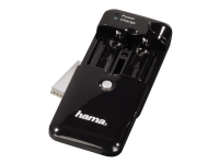 Hama Delta Multi Universal Charger - Batterilader + AC-strømadapter + bilstrømadapter (USB) - svart
