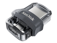SanDisk Ultra Dual M3.0 - USB-flashstasjon - 16 GB - USB 3.0 / micro USB