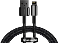 Baseus Tungsten, 1 m, Lightning, USB A, Hankjønn, Hankjønn, Sort