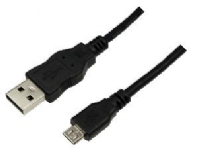 LogiLink 0.60m USB A-USB Micro B, 0,60 m, USB A, Micro-USB B, USB 2.0, Hankjønn/hankjønn, Svart