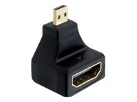 Delock - HDMI-adapter - mikro-HDMI hann til HDMI hunn - 90°-kontakt