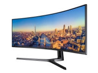 Samsung C49J890DKR - LED-skjerm - kurvet - 49 (48.9 synlig) - 3840 x 1080 @ 144 Hz - VA - 300 cd/m² - 3000:1 - 5 ms - HDMI, DisplayPort, 2xUSB-C - høyttalere - svart