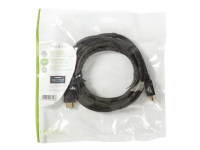 Nedis - HDMI-kabel med Ethernet - HDMI hann til HDMI hann - 3 m - svart - rund