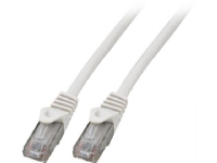 Patchkabel kat 6 U/UTP længde: 30,0 m, farve: hvid med LSZH kappe