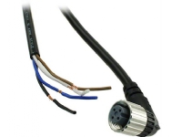 Schneider Electric Female connector M8 right angle 3-pin 5m PUR cable (XZCP0666L5)