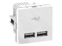 LAURITZ KNUDSEN USB strømforsyningen 1 modul anvendes til at oplade og strømforsyne apparater som strømforsynes via USB type A Maks 2,1A el 2x1,05A.