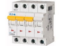 EATON Automatsikring, 4 Polet, 25A, B-Karakteristik, 6 kA, 400 V, bredde 4 moduler