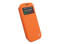 Krusell Malmö FlipCover View - Beskyttende deksel for mobiltelefon - oransje - for Samsung Galaxy S4