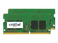Crucial - DDR4 - sett - 8 GB: 2 x 4 GB - SO DIMM 260-pin - 2400 MHz / PC4-19200 - CL17 - 1.2 V - ikke-bufret - ikke-ECC