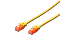 DIGITUS Professional - Koblingskabel - RJ-45 (hann) til RJ-45 (hann) - 3 m - UTP - CAT 6e - med støvel, uten hindringer - gul