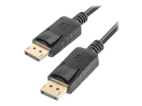 Lanberg - DisplayPort-kabel - DisplayPort (hann) til DisplayPort (hann) - DisplayPort 1.2 - 300 V - 3 m - 4K-støtte - svart
