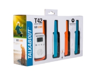 Motorola TALKABOUT T42 walkie talkie 16 kanaler Blå, orange, hvid