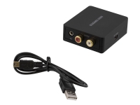 DELTACO DG-AN - SPDIF-til-analog-lydkonverter - svart