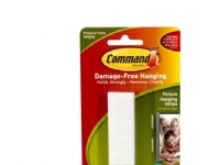 Command smalle strips til billedophæng, hvid, 4 x 2 strips,