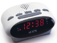 ICES ICR-210 Radiovækkeur FM Hvid