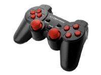 Esperanza CORSAIR - Håndkonsoll - kablet - svart, rød - for Sony PlayStation 2, PC, Sony PlayStation 3
