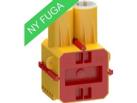 LAURITZ KNUDSEN FUGA Prefab indstøbningsdåse 1 modul med låg, gul.