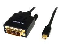 StarTech.com 6 ft Mini DisplayPort to DVI Cable - M/M - MDP to DVI Cable - MiniDP to DVI - Mini DP to DVI Converter (MDP2DVIMM6) - DisplayPort-kabel - Mini DisplayPort (hann) til DVI-D (hann) - 1.8 m - svart