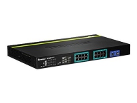 TRENDnet TPE 1620WS 16-Port Gigabit Web Smart PoE+ Switch - Switch - Styrt - 16 x 10/100/1000 (PoE+) + 2 x delt Gigabit SFP - stasjonær, rackmonterbar - PoE+ (185 W)